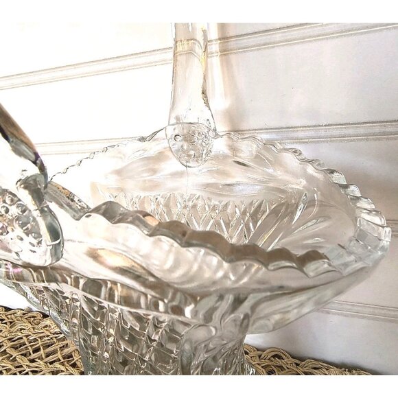 Vintage Princess House Basket, #530 Bride's Basket Lead Crystal Made in USA, EUC - Picture 6 of 10